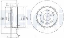 DELPHI Tarcza Ham. Honda Cr-v Tyl (bg3979)