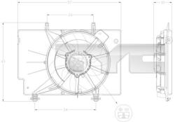 TYC Ventilátor chladenia motora TYC 810-0042 (810-0042)
