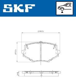 SKF Sada brzdových platničiek kotúčovej brzdy SKF VKBP 80564 A (VKBP 80564 A)
