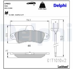 DELPHI Klocki Ham. Ford Mondeo Tyl Z Czuj 94-00 (lp853)