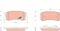 TRW Sada brzdových platničiek kotúčovej brzdy TRW GDB3247 (GDB3247)