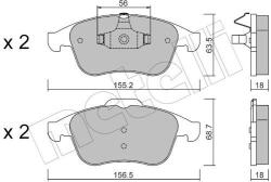 METELLI Sada brzdových platničiek kotúčovej brzdy METELLI 22-0803-1 (22-0803-1)