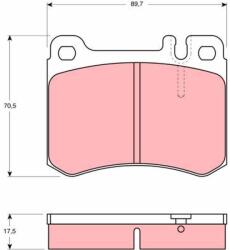 TRW Sada brzdových platničiek kotúčovej brzdy TRW GDB929 (GDB929)