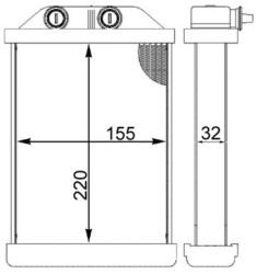MAHLE Výmenník tepla vnútorného kúrenia MAHLE AH 220 000S (AH 220 000S)