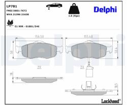 DELPHI Klocki Ham. Ford Mondeo 93-00 +czujnik (lp781)