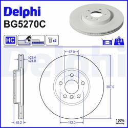 DELPHI Brzdový kotúč DELPHI BG5270C (BG5270C)