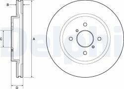 DELPHI Tarcza Ham. Przod Suzuki Iv 10- (bg4750c)