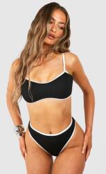 Boohoo fekete bikini felső kontraszt B16 vagy S
