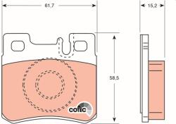 TRW Sada brzdových platničiek kotúčovej brzdy TRW GDB987 (GDB987)