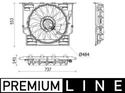 MAHLE Ventilátor chladenia motora MAHLE CFF 543 000P (CFF 543 000P)