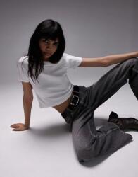 Topshop Klasszikus Fehér Póló Basic Xxj nib Xs