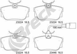 BRECK Sada brzdových platničiek kotúčovej brzdy BRECK 23224 00 702 10 (23224 00 702 10)