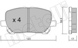 METELLI Sada brzdových platničiek kotúčovej brzdy METELLI 22-0427-0 (22-0427-0)