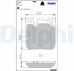 DELPHI Klocki Ham. Bmw 3 F30 12- Tyl (lp3249)