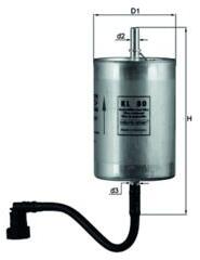 MAHLE Filtr Paliwa Porsche (kl 80)