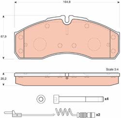 TRW Sada brzdových platničiek kotúčovej brzdy TRW GDB1694 (GDB1694)