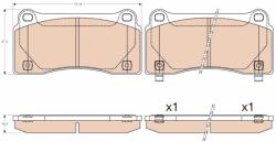 TRW Sada brzdových platničiek kotúčovej brzdy TRW GDB3573 (GDB3573)