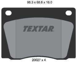 TEXTAR Sada brzdových platničiek kotúčovej brzdy TEXTAR 2002701 (2002701)
