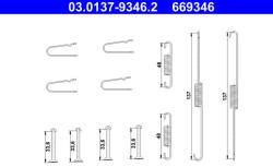 ATE Súprava príslušenstva, brzdové čeľuste ATE 03.0137-9346.2 (03.0137-9346.2)
