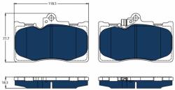 TRW Sada brzdových platničiek kotúčovej brzdy TRW GDB3398BTE (GDB3398BTE)