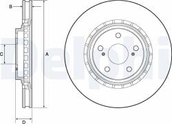 DELPHI Tarcza Ham. Toyota Rav4 08- (bg4691c)