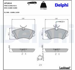 DELPHI Klocki Ham. Renault Espace (lp1614)
