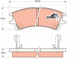 TRW Sada brzdových platničiek kotúčovej brzdy TRW GDB3165 (GDB3165)
