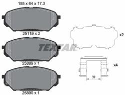TEXTAR Sada brzdových platničiek kotúčovej brzdy TEXTAR 2511901 (2511901)