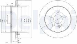 DELPHI Tarcza Ham. Mercedes M W163 98- Tyl (bg3398)