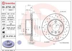 BREMBO Brzdový kotúč BREMBO 09.9750. 2X (09.9750.2X)