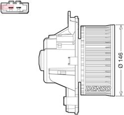 DENSO Vnútorný ventilátor DENSO DEA21014 (DEA21014)