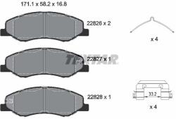TEXTAR Sada brzdových platničiek kotúčovej brzdy TEXTAR 2282601 (2282601)
