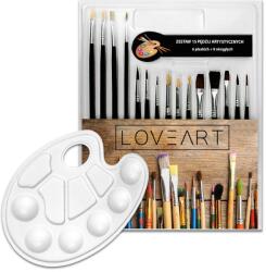 Loveart 15 db-os ecsetkészlet paletta, ecsetek paletta (Produkt)