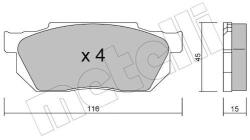 METELLI Sada brzdových platničiek kotúčovej brzdy METELLI 22-0247-0 (22-0247-0)