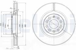 DELPHI Tarcza Ham. Przod Audi A4 97- (bg3714)