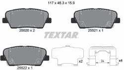 TEXTAR Sada brzdových platničiek kotúčovej brzdy TEXTAR 2552003 (2552003)