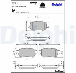 DELPHI Klocki Ham. Mazda 6 16- Tyl (lp3234)
