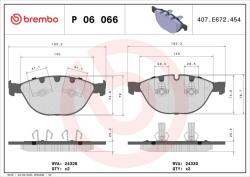 BREMBO Sada brzdových platničiek kotúčovej brzdy BREMBO P 06 066 (P 06 066)