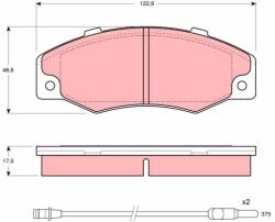 TRW Sada brzdových platničiek kotúčovej brzdy TRW GDB903 (GDB903)