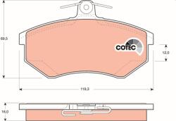 TRW Sada brzdových platničiek kotúčovej brzdy TRW GDB1048 (GDB1048)