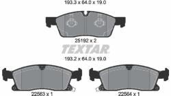 TEXTAR Sada brzdových platničiek kotúčovej brzdy TEXTAR 2519209 (2519209)