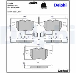 DELPHI Klocki Ham. Audi A3/a4 Vw Golf/bora (lp784)