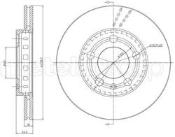 METELLI Brzdový kotúč METELLI 23-0614C (23-0614C)