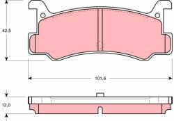 TRW Sada brzdových platničiek kotúčovej brzdy TRW GDB375 (GDB375)