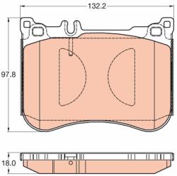 TRW Sada brzdových platničiek kotúčovej brzdy TRW GDB2019 (GDB2019)