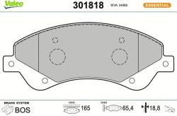 VALEO Sada brzdových platničiek kotúčovej brzdy VALEO 301818 (301818)