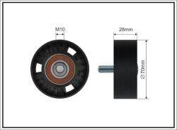 CAFFARO Vratná/vodiaca kladka rebrovaného klinového remeňa CAFFARO 375-99 SC (375-99 SC)