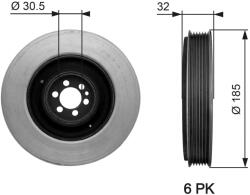 GATES Remenica kľukového hriadeľa GATES TVD1042 (TVD1042)