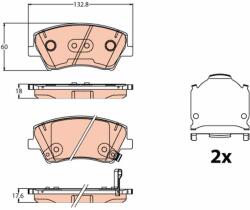 TRW Sada brzdových platničiek kotúčovej brzdy TRW GDB2203 (GDB2203)