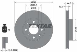 TEXTAR Brzdový kotúč TEXTAR 92060700 (92060700)